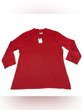 Croft & Barrow Women’s Misses XL Red Chili V Neck Sweater